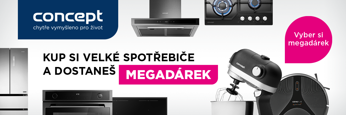 Concept MEGADÁREK - nakup v období od 3.4. do 30.6.2023 a získej dárek dle vlastního výběru