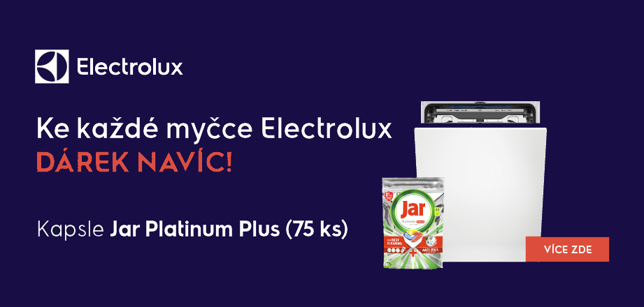 Electrolux - ke každé myčce dárek zdarma - kapsle JAR PLATINUM Plus 75 ks