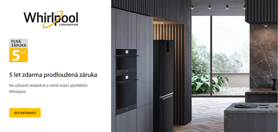Whirlpool - exkluzivně u nás plná záruka 5 let ZDARMA