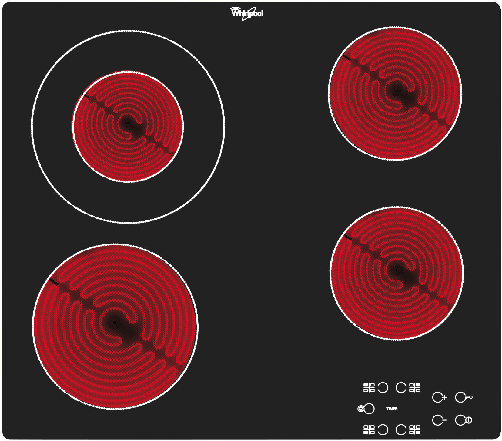 Whirlpool AKT 8130/NE Sklokeramická varná deska